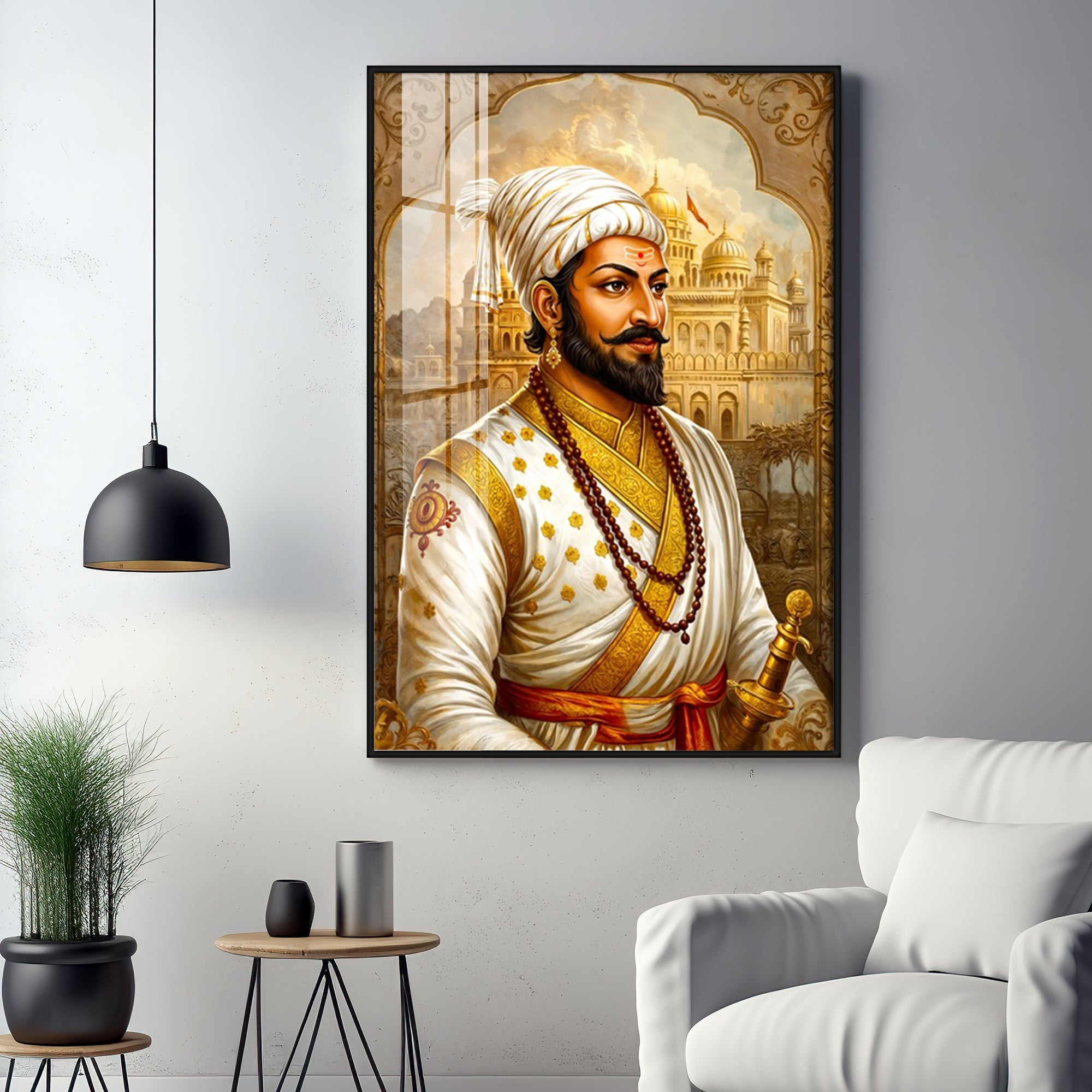 Chhatrapati Shivaji Maharaj Ji Premium Acrylic Vertical Wall Art