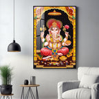 Divine Ganesh Serenity Premium Acrylic Vertical Wall Art