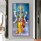 Lord Vishnu ji Premium Acrylic Vertical Wall Art