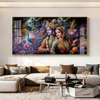 Radha & Krishna Masterpiece Premium Acrylic Horizontal Wall Art