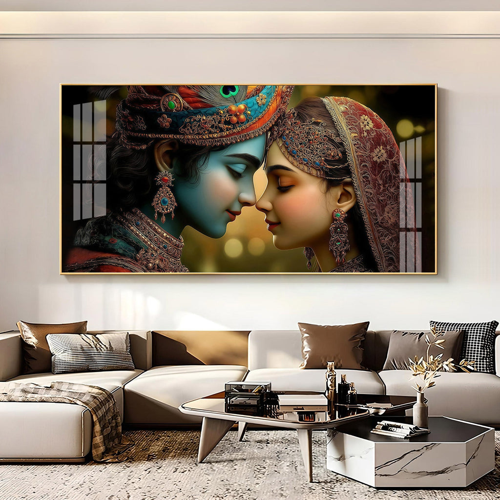 Radhe krishna Premium Acrylic Horizontal Wall Art