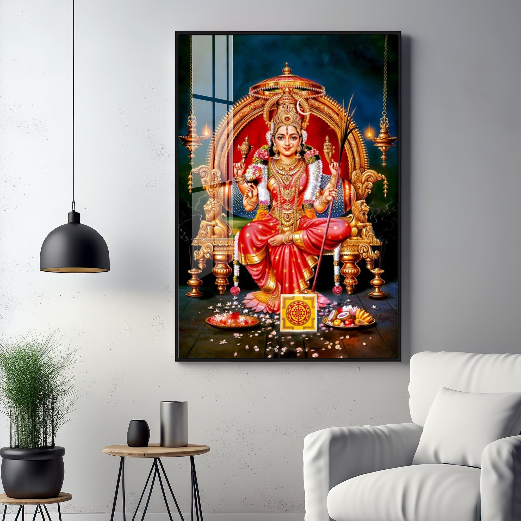 God Lalita Sahasranamadess Premium Acrylic Vertical Wall Art