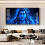 Lord Shiv Shakti Aura Premium Acrylic Horizontal Wall Art
