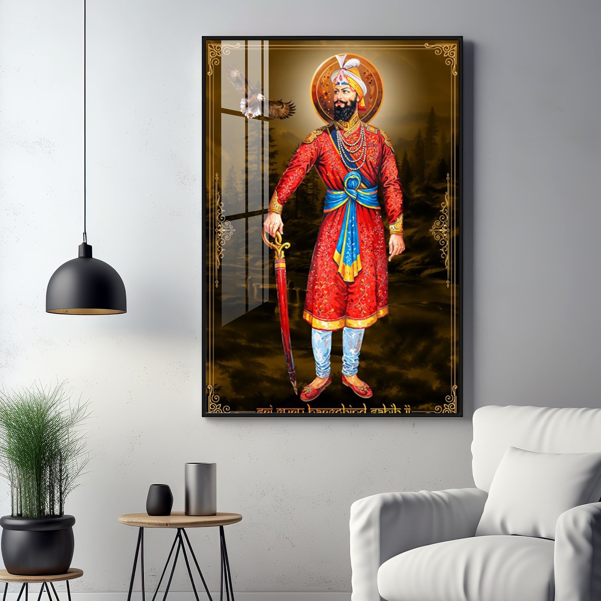 Shri Guru Hargobind Sahib Ji Premium Acrylic Vertical Wall Art