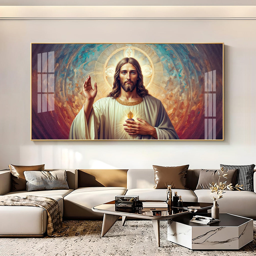 Jesus Blessings Premium Acrylic Horizontal Wall Art