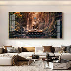 Tranquil Illumination Buddha Premium Acrylic Horizontal Wall Art