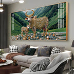 Mythological Cow Premium Acrylic Horizontal Wall Art