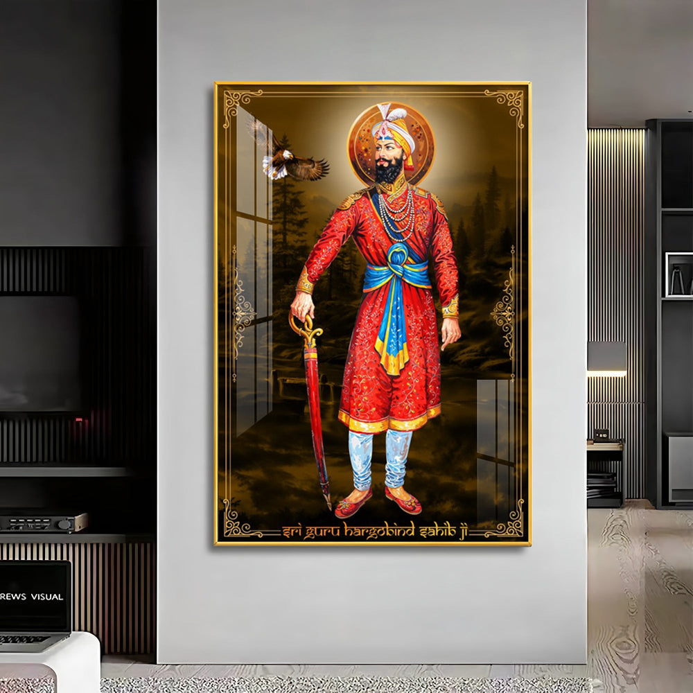 Shri Guru Hargobind Sahib Ji Premium Acrylic Vertical Wall Art