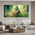 Krishna Radha Divine Connection Premium Acrylic Horizontal Wall Art
