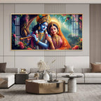 The Krishna-Radha Masterpiece Premium Acrylic Horizontal Wall Art