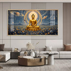 Peaceful Reflection Of Buddha Premium Acrylic Horizontal Wall Art
