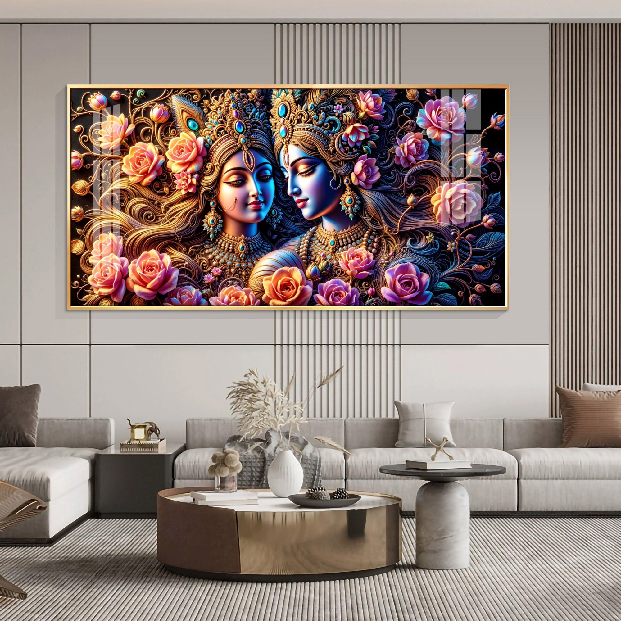 Floral Path of Love Premium Acrylic Horizontal Wall Art
