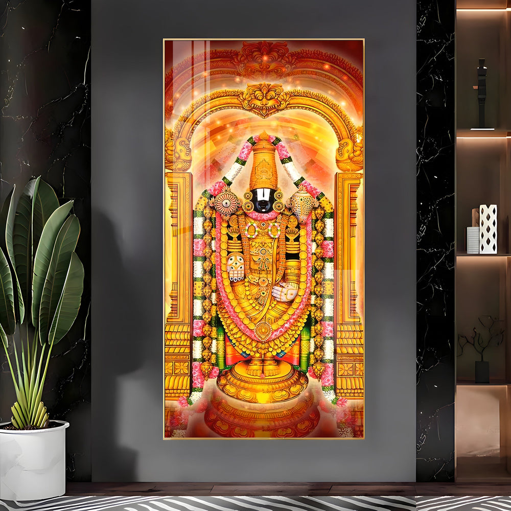 Shree Tirumala Deva Premium Acrylic Vertical Wall Art