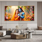 Radha Krishna Boundless Bhakti Premium Acrylic Horizontal Wall Art