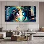 Radha Krishna Forestry Scene Premium Acrylic Horizontal Wall Art