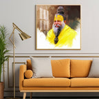 Premanand Ji Maharaj Premium Acrylic Square Wall Art