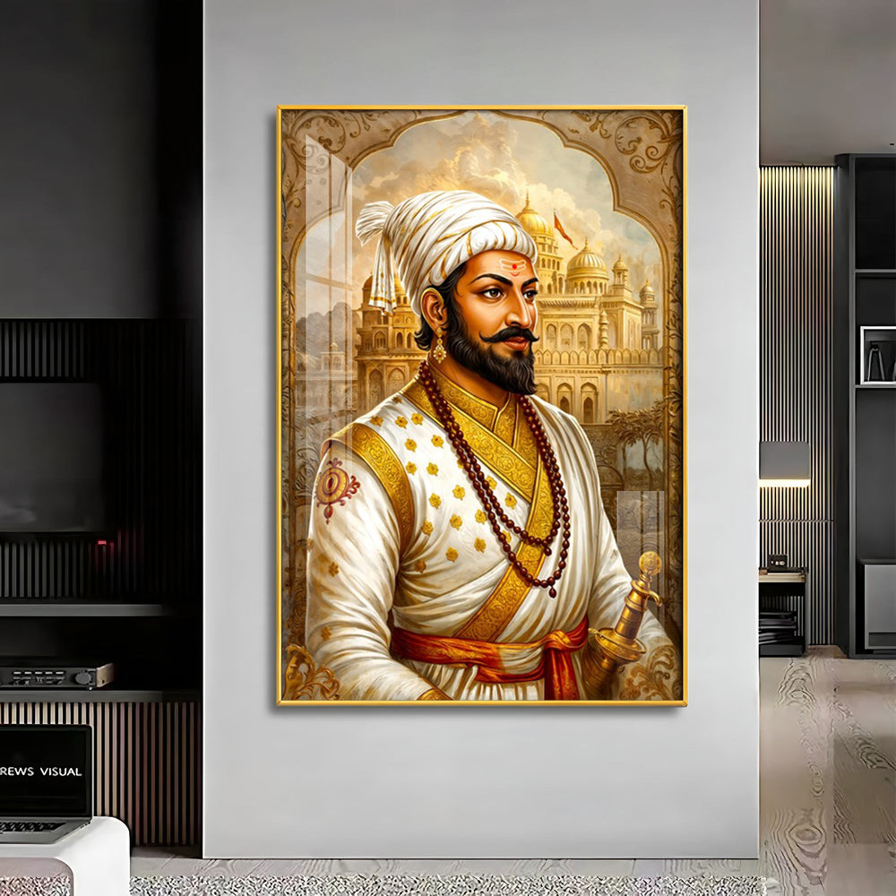 Chhatrapati Shivaji Maharaj Ji Premium Acrylic Vertical Wall Art