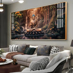 Tranquil Illumination Buddha Premium Acrylic Horizontal Wall Art