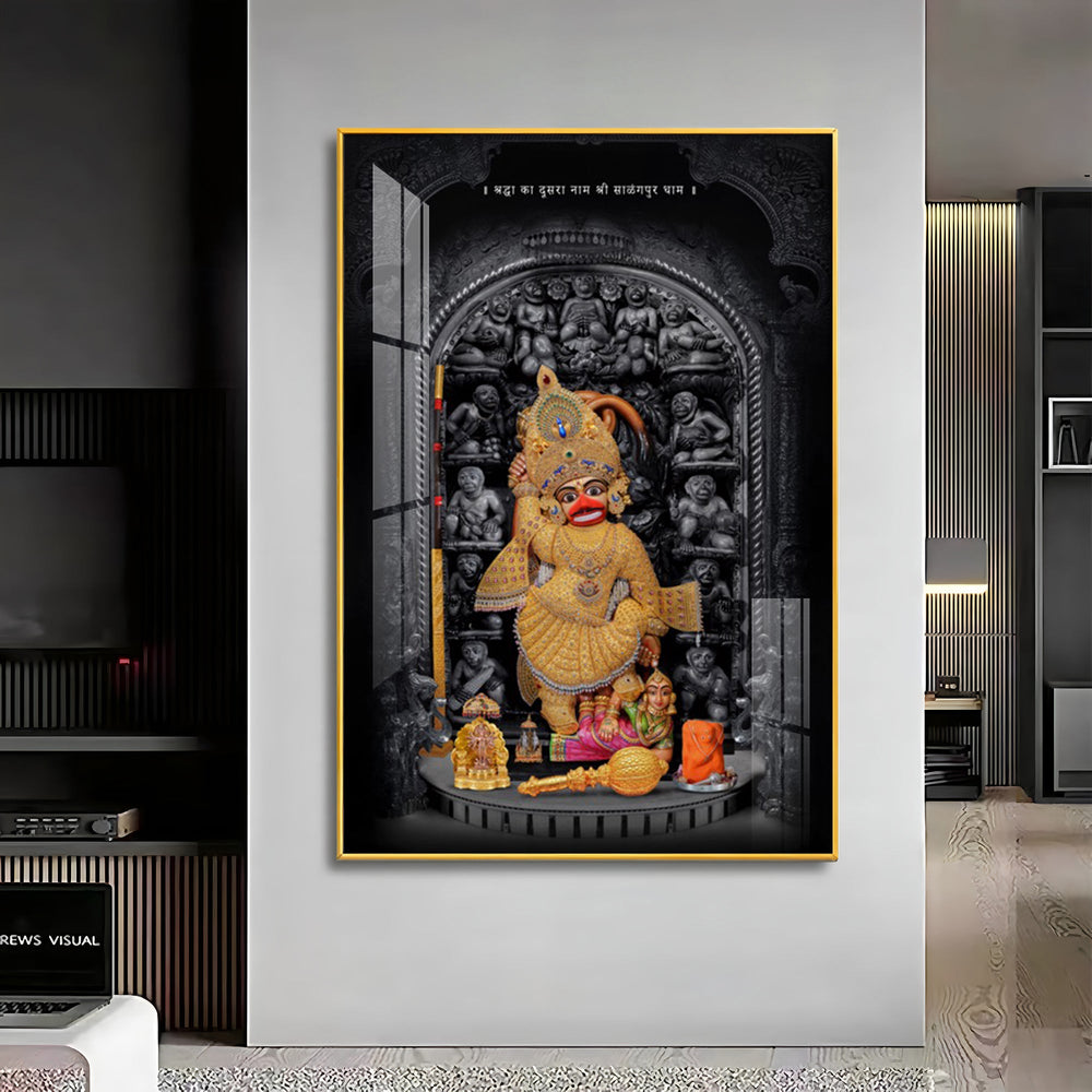 Dev Hanumanji Premium Acrylic Vertical Wall Art