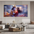 Radha Krishna Dancing Premium Acrylic Horizontal Wall Art