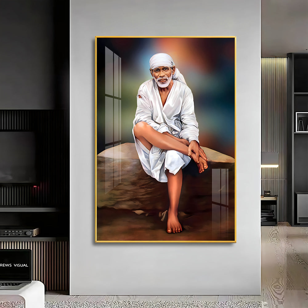 Shirdi Sai Premium Acrylic Vertical Wall Art