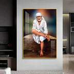 Shirdi Sai Premium Acrylic Vertical Wall Art
