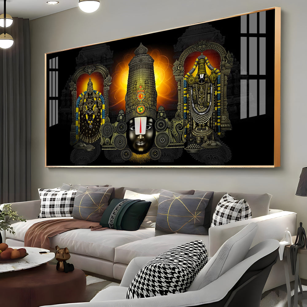 Sacred Sri Venkateswara Swamy Premium Acrylic Horizontal Wall Art
