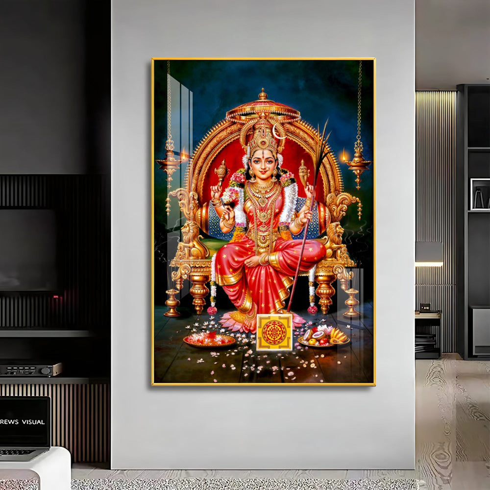 God Lalita Sahasranamadess Premium Acrylic Vertical Wall Art