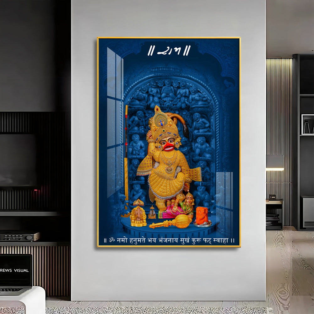 Shri Kashtbhanjan Dev Hanumanji Premium Acrylic Vertical Wall Art