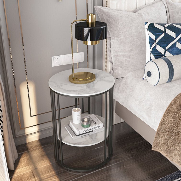 2 - Tier Round Shape Modern Designer End Side Table - Decor Smart