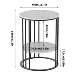 2 - Tier Round Shape Modern Designer End Side Table - Decor Smart