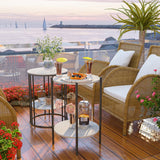 2 - Tier Round Shape Modern Designer End Side Table - Decor Smart