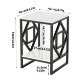2 - Tier Square Shape Modern Designer End Side Table - Decor Smart
