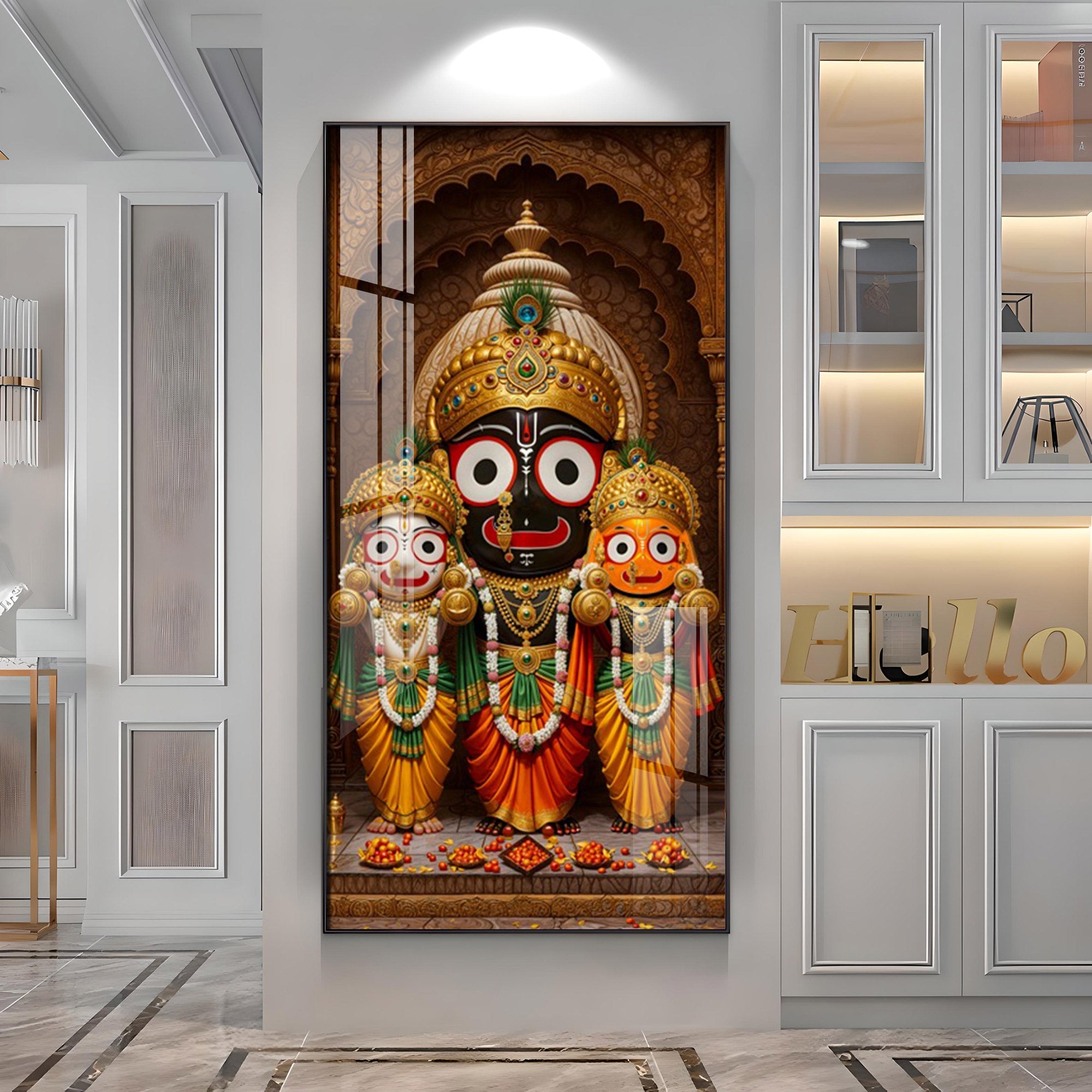 Majestic Lord Jagannath Premium Acrylic Vertical Wall Art