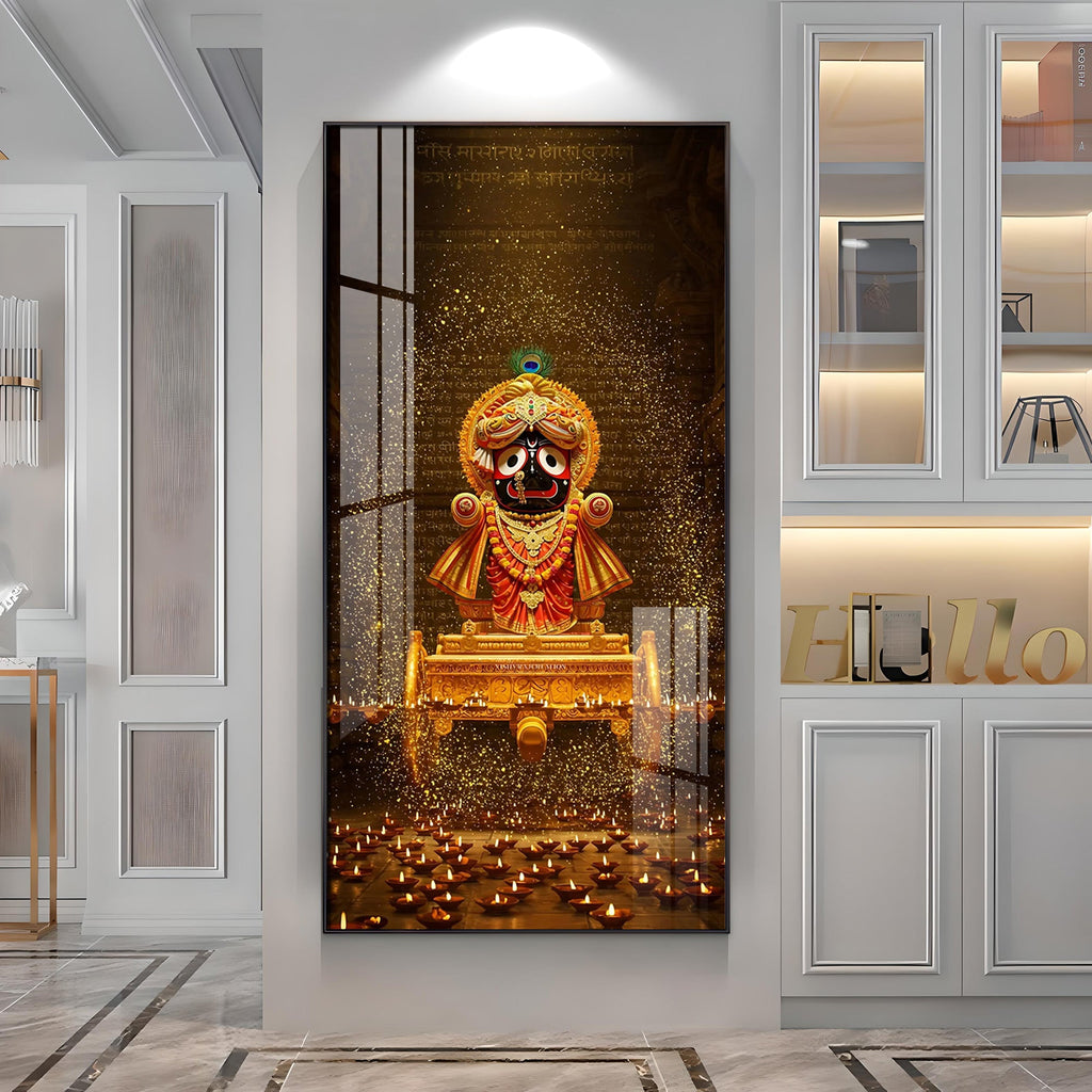 Majestic Jaggannath Premium Acrylic Vertical Wall Art