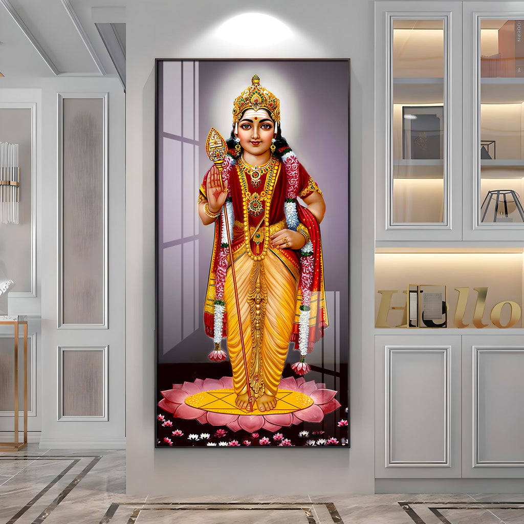 Lord Murugan Premium Acrylic Vertical Wall Art