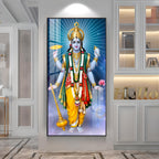 Lord Vishnu ji Premium Acrylic Vertical Wall Art
