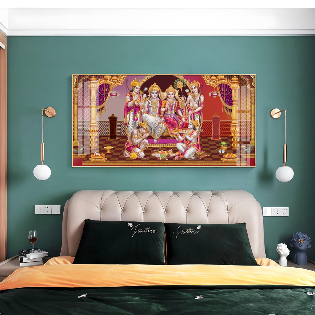 Shri Ram Darbar Premium Acrylic Horizontal Wall Art