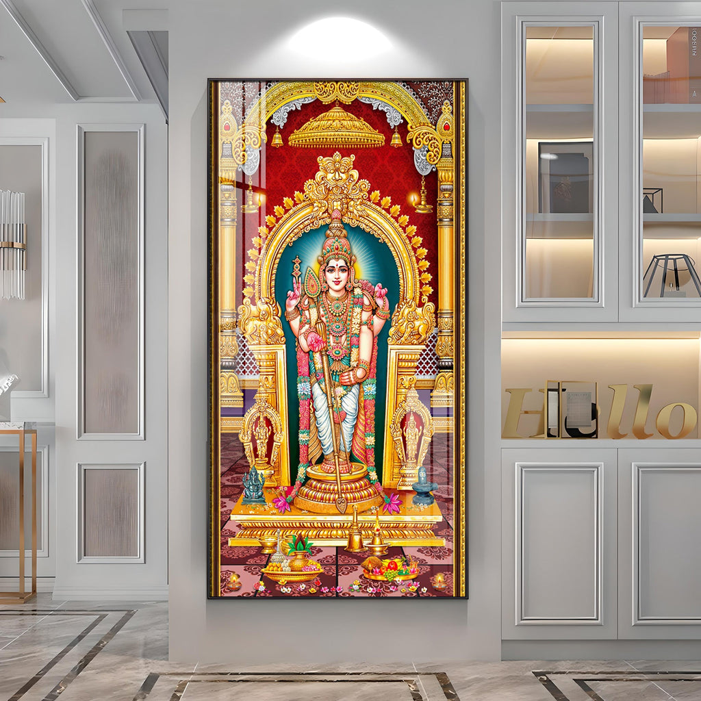 Thiruchendur Murugan Premium Acrylic Vertical Wall Art