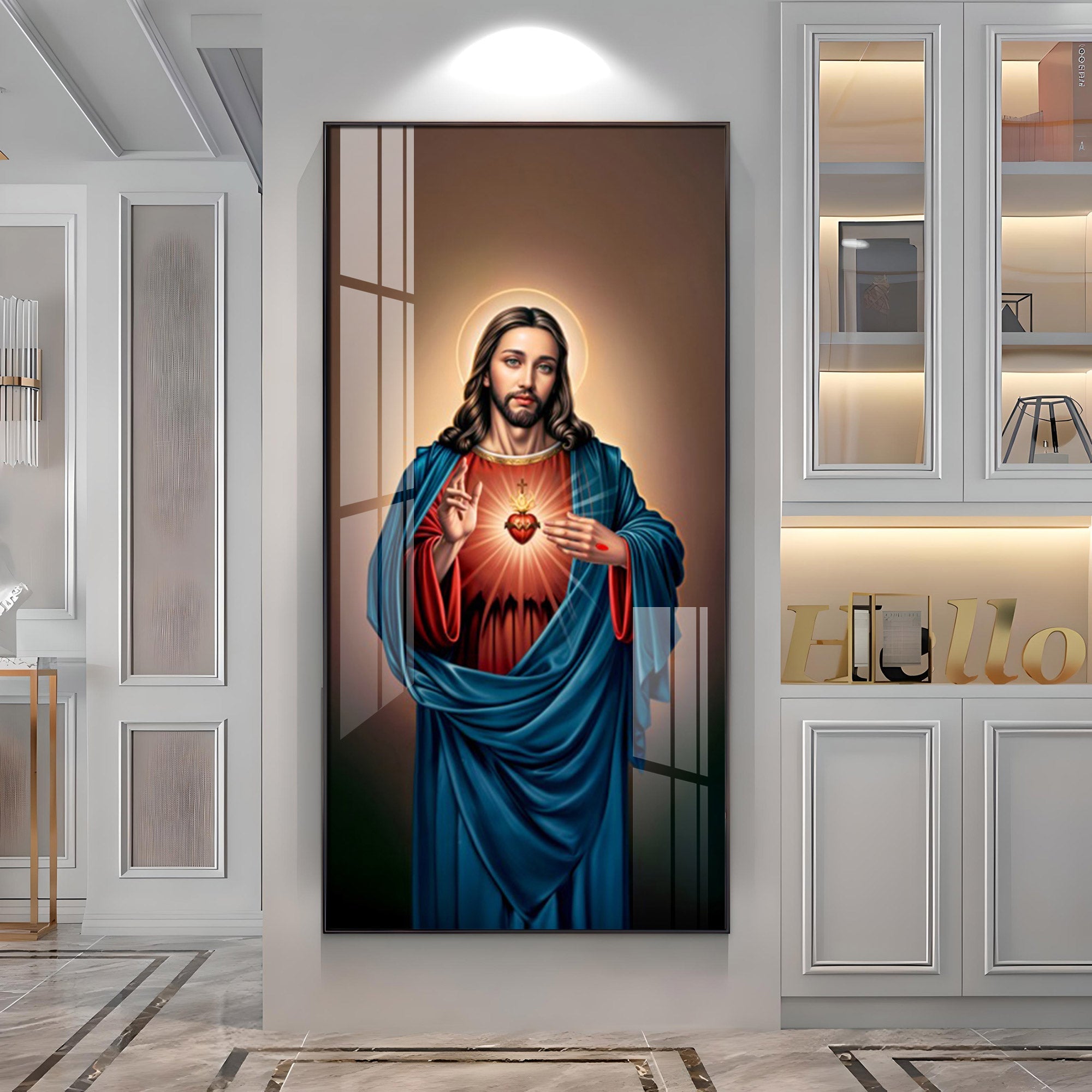 The Jesus Heart Premium Acrylic Vertical Wall Art