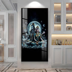 Majestic Shiva And Shakti Premium Acrylic Vertical Wall Art