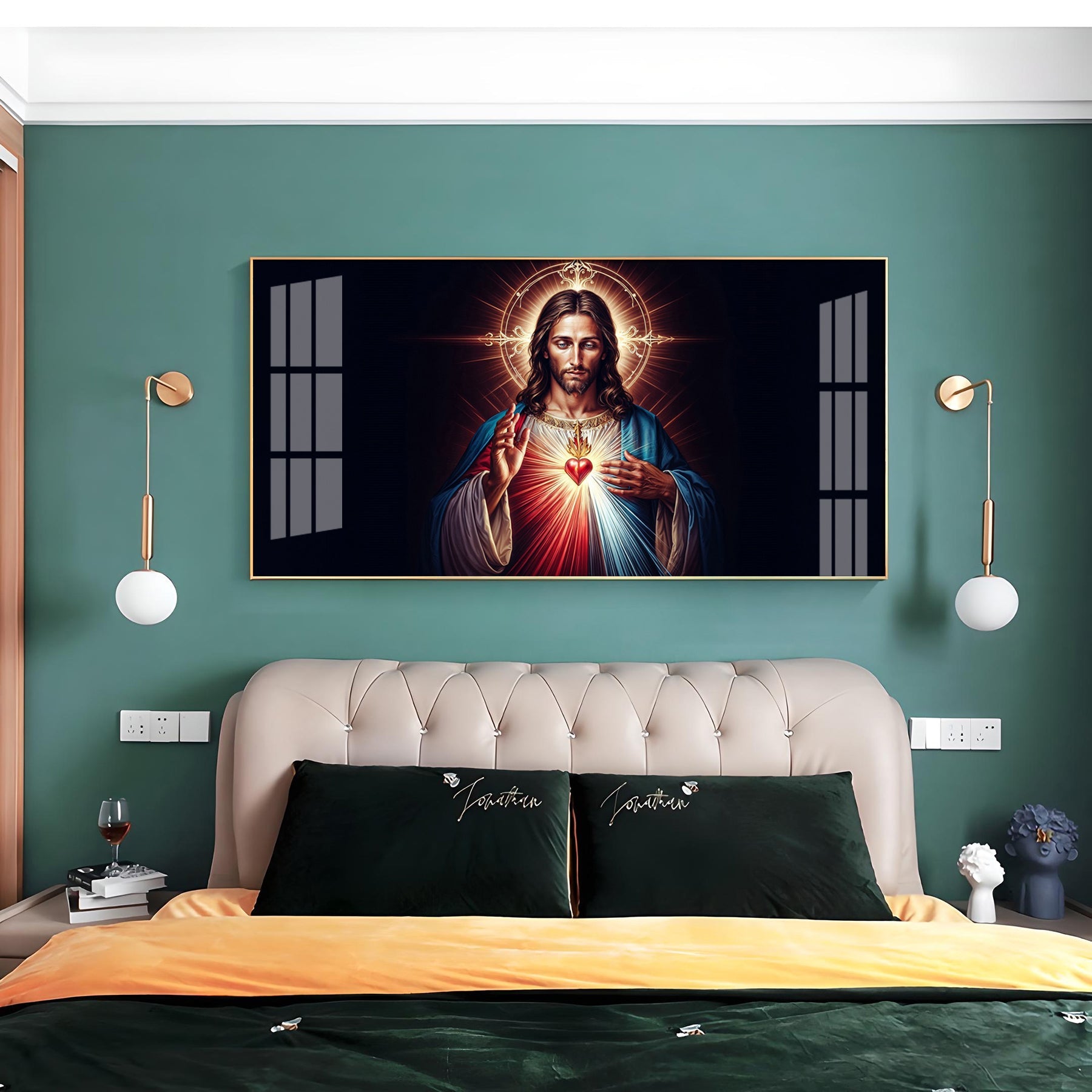 Sacred Presence Of Jesus Premium Acrylic Horizontal Wall Art