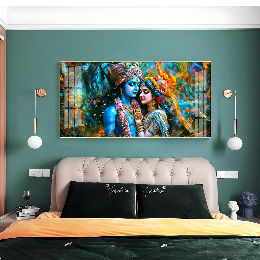 Shree Krishna Harmony Premium Acrylic Horizontal Wall Art