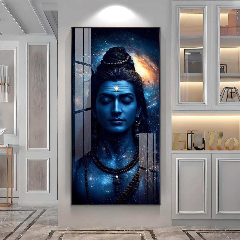 Divine Shiva Premium Acrylic Vertical Wall Art