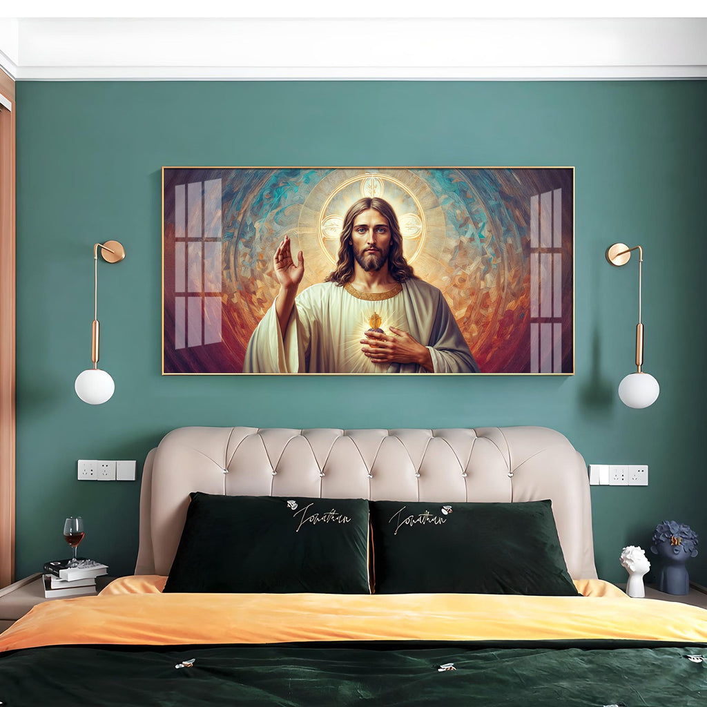 Jesus Blessings Premium Acrylic Horizontal Wall Art