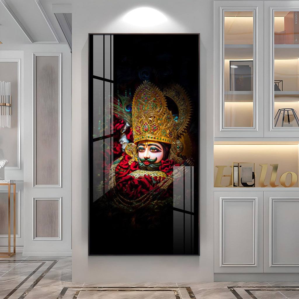 Khatu Shyam Ji Premium Acrylic Vertical Wall Art