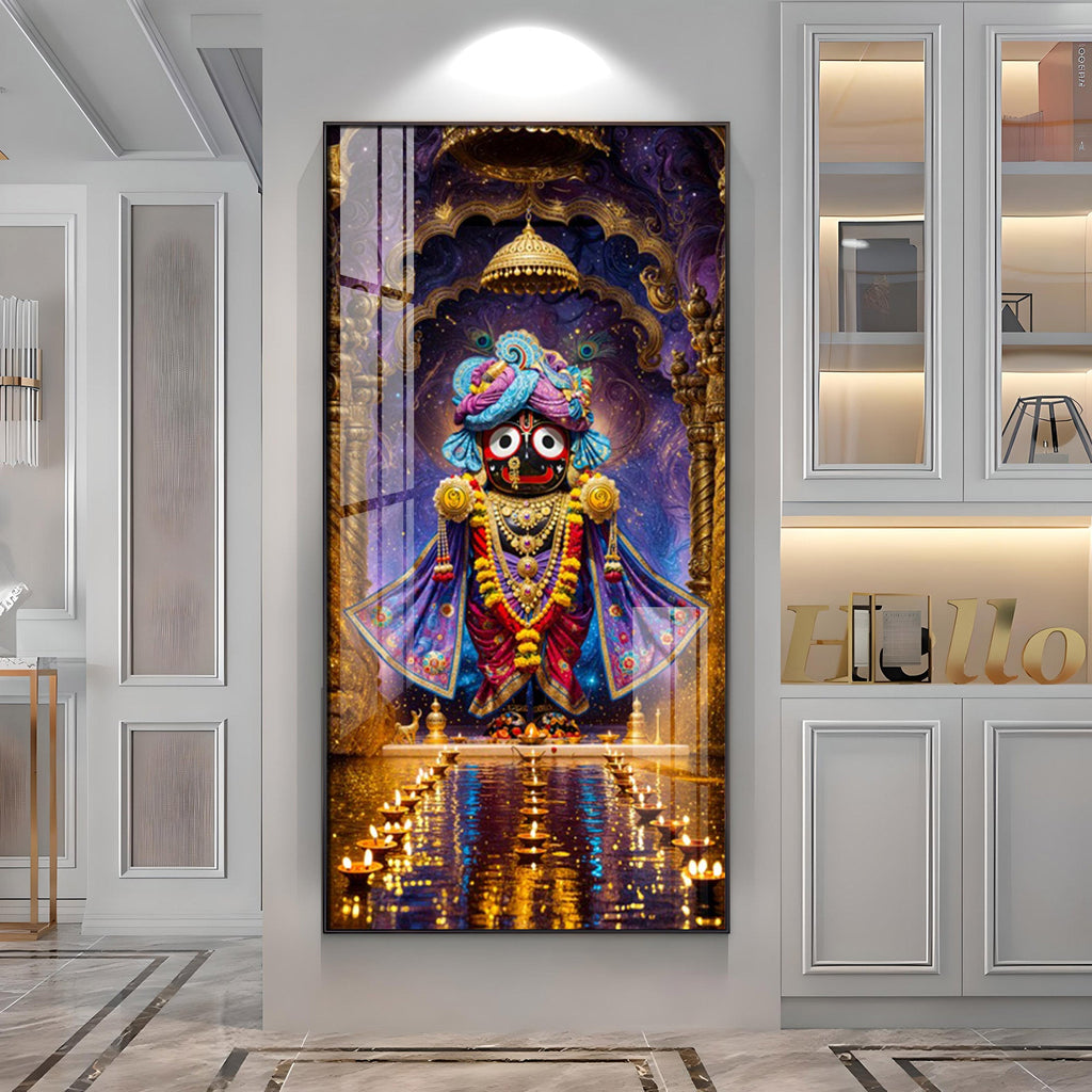 Lord Jagannath Portrait Premium Acrylic Vertical Wall Art