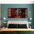 Little Keshava With Flute Premium Acrylic Horizontal Wall Art