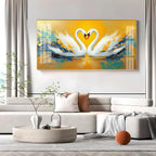 Beloved Swan Hugging Premium Acrylic Horizontal Wall Art