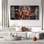 Ethereal Guardian Hanuman Premium Acrylic Horizontal Wall Art